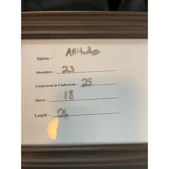 Attitudes by Renee Button Front Shirt Womens 12 Printed Panel One Side Black - Picture 7 of 7